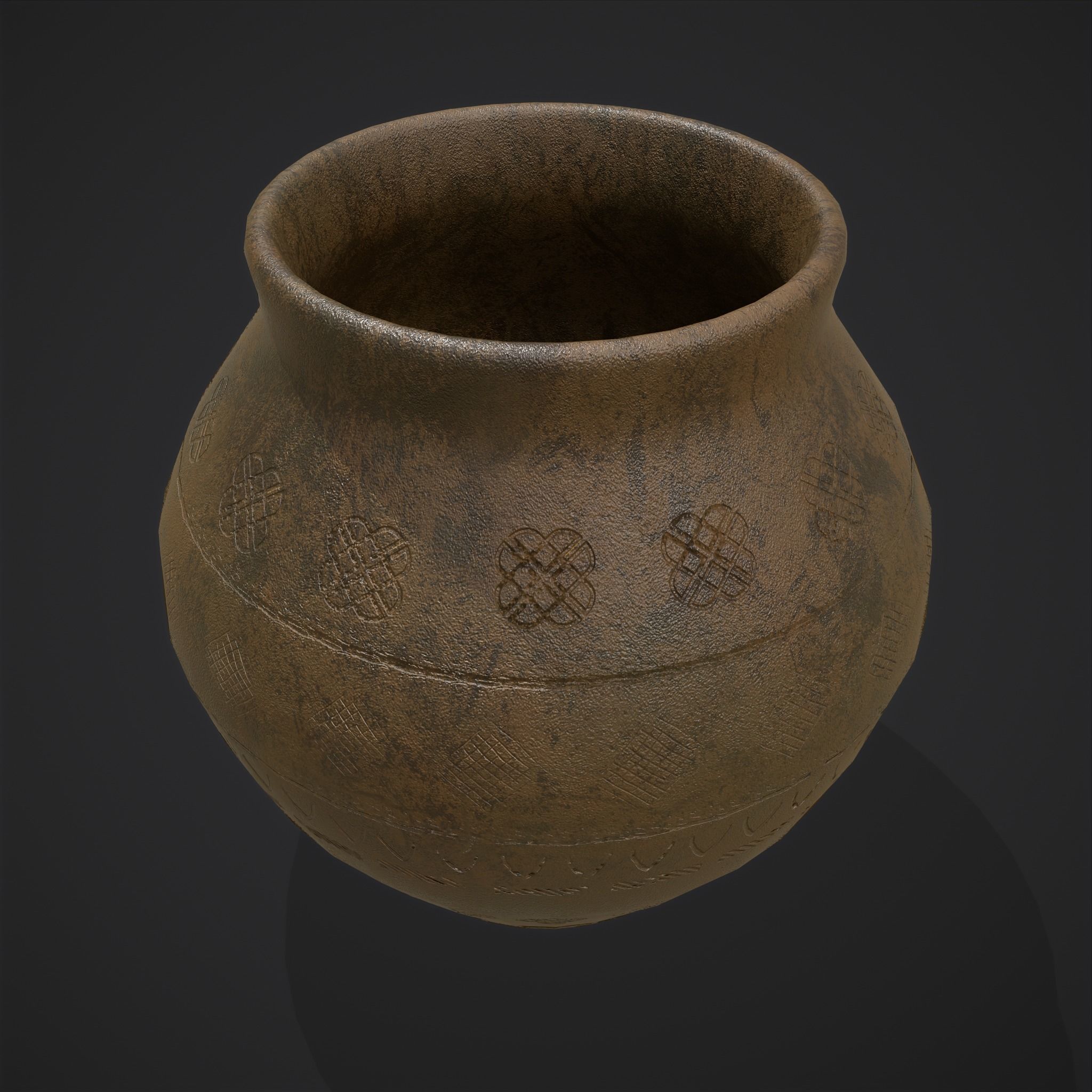 Pottery Cup Two  Low-poly 3D model_3