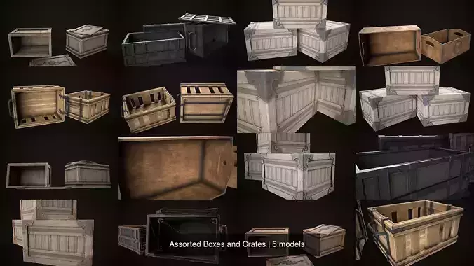 Assorted Boxes and Crates