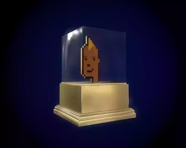 Gold Punk Low-poly 3D model