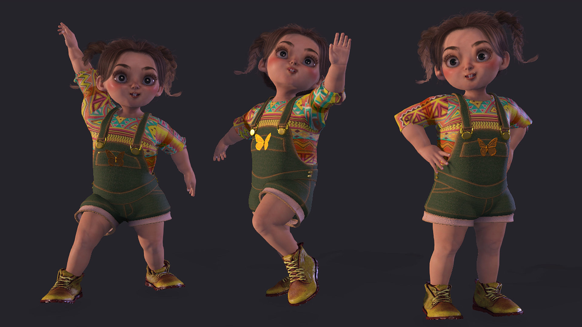   High quality character full Rigged and Animated Maya  3D model_5