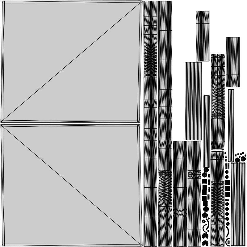 EasyFold study Table teak finish Low-poly 3D model_6