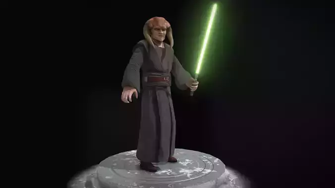 Star Wars Jedi - Saesee Tiin Low-poly 3D model