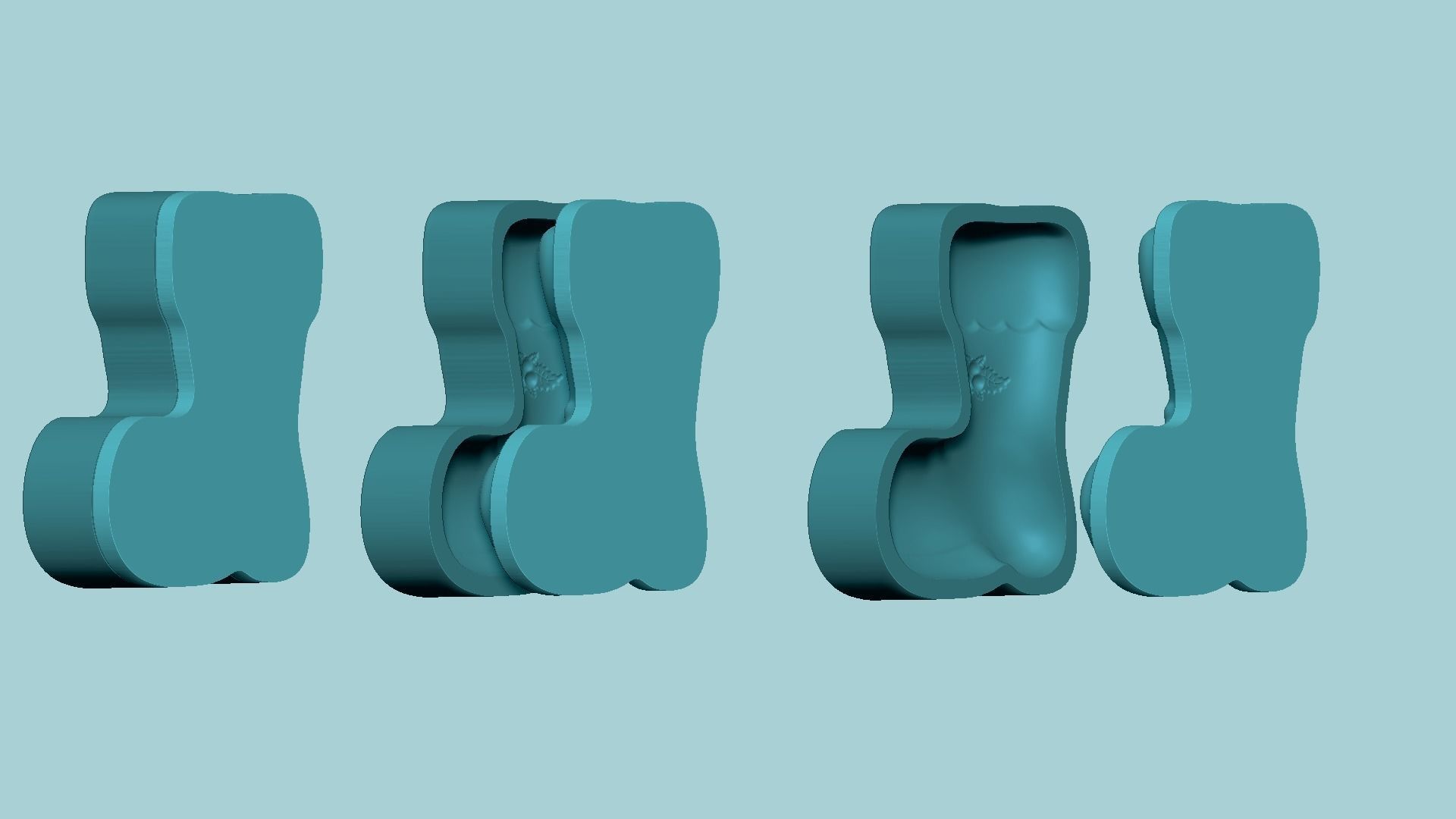 Christmas Boots - Molding Arrangement EVA Foam Craft 3D print model_11