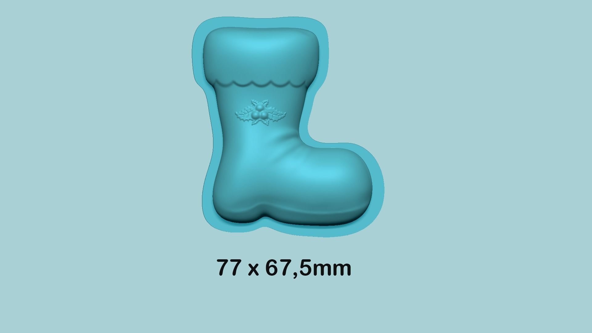 Christmas Boots - Molding Arrangement EVA Foam Craft 3D print model_1
