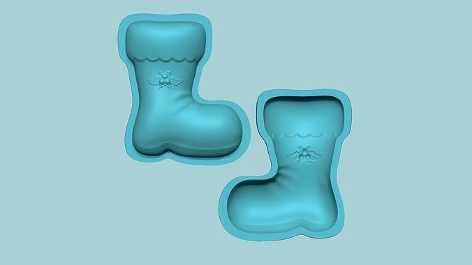Christmas Boots - Molding Arrangement EVA Foam Craft 3D print model