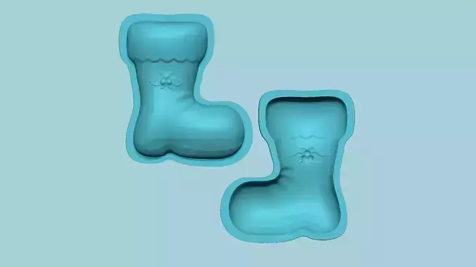 Christmas Boots - Molding Arrangement EVA Foam Craft 3D print model