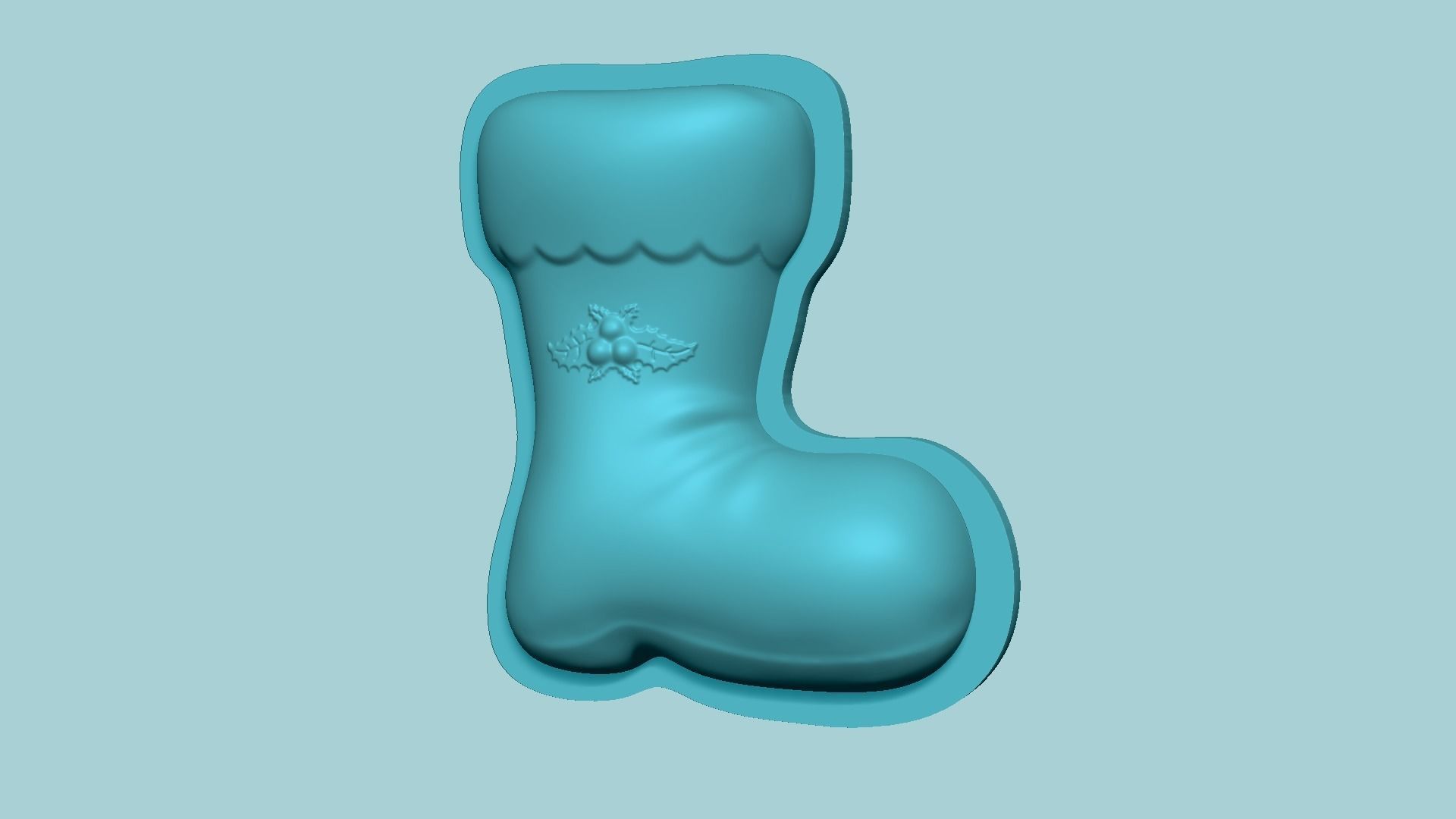 Christmas Boots - Molding Arrangement EVA Foam Craft 3D print model_2