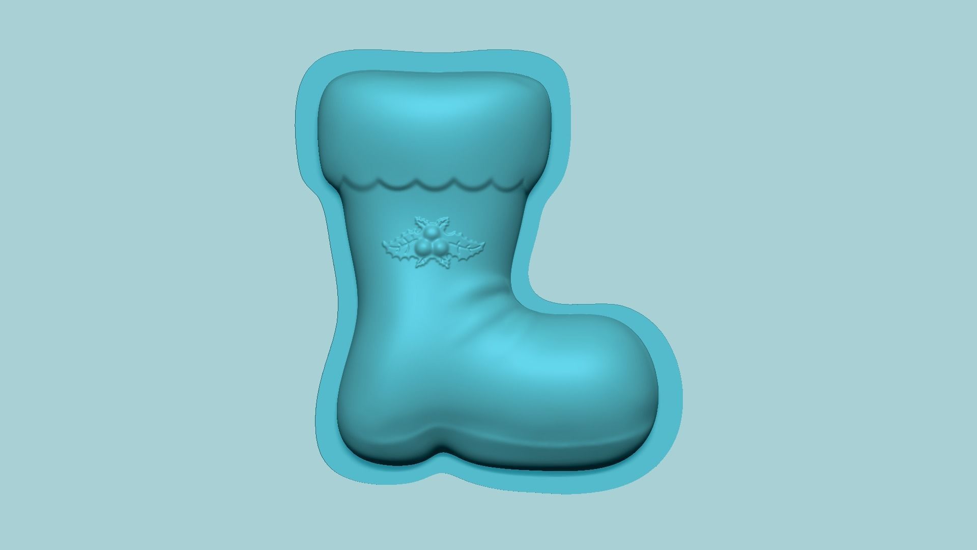 Christmas Boots - Molding Arrangement EVA Foam Craft 3D print model_3