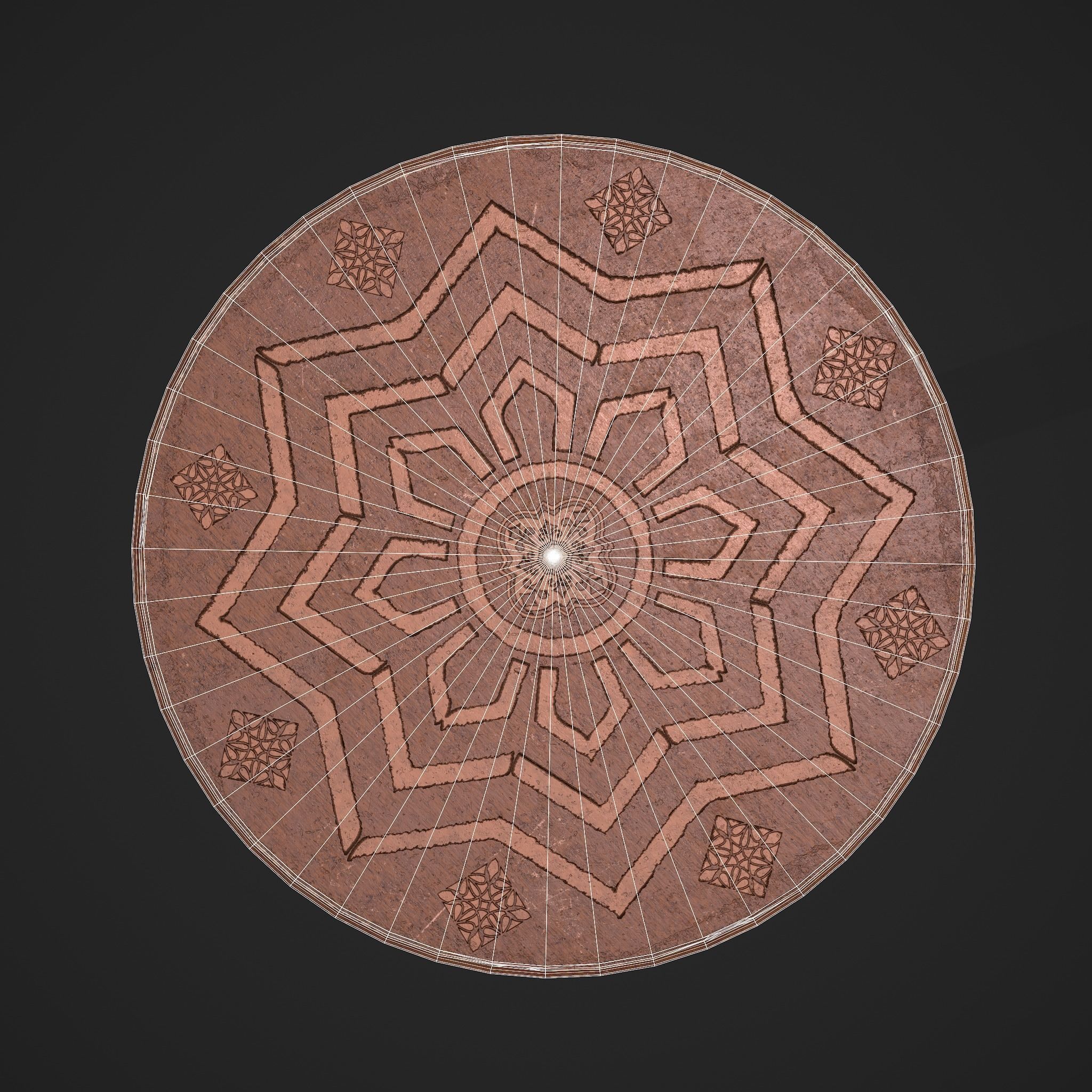 Elegant Round Table and Chairs 3D Model Collection_23