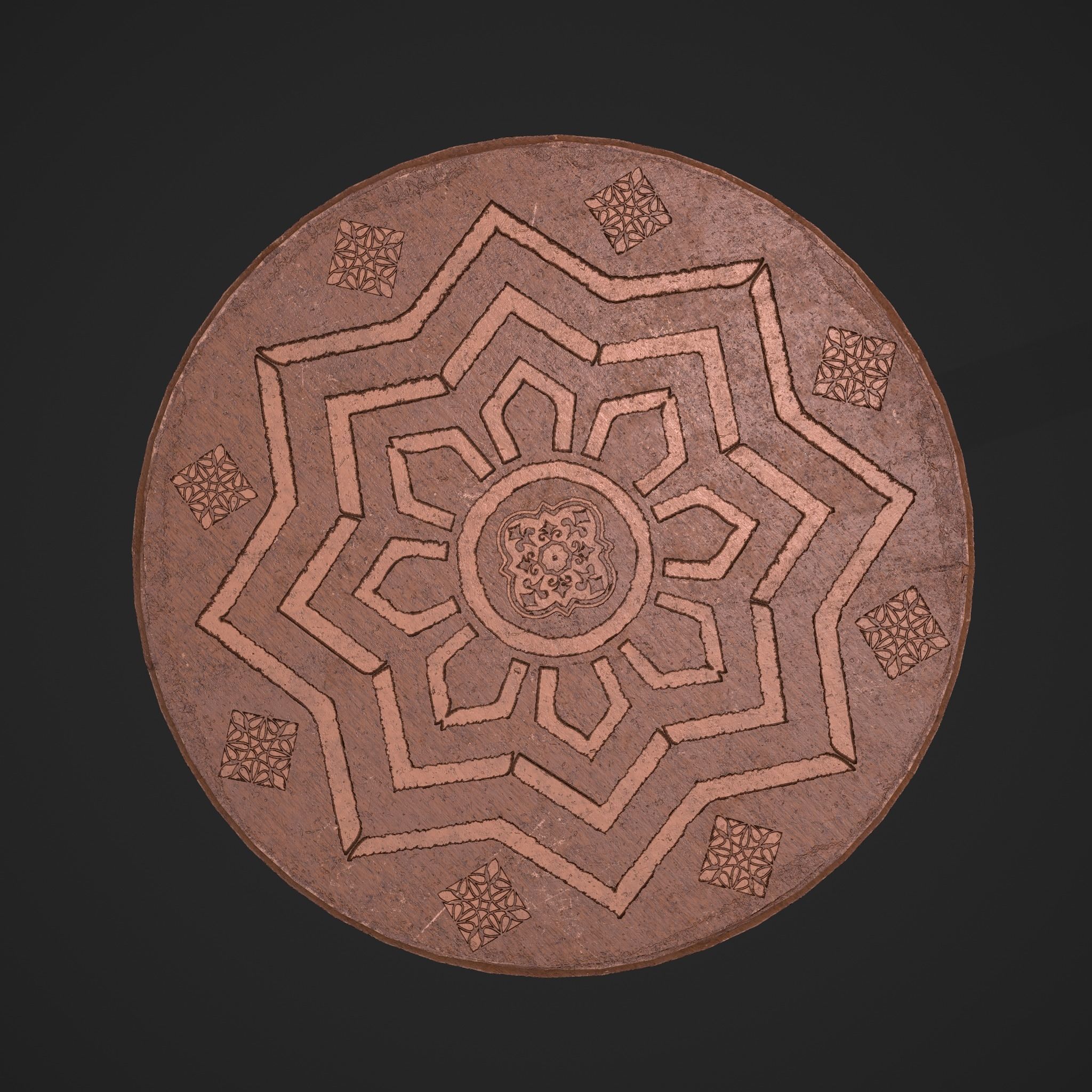 Elegant Round Table and Chairs 3D Model Collection_22