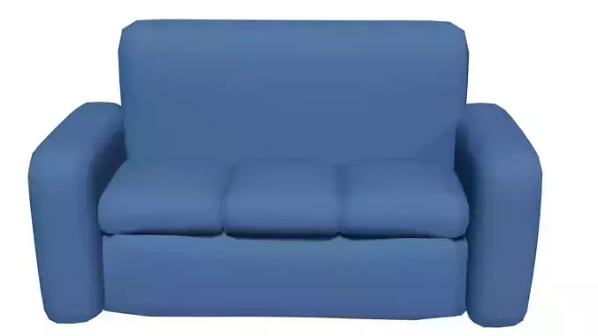 Low-Poly stylized small couch - sofa