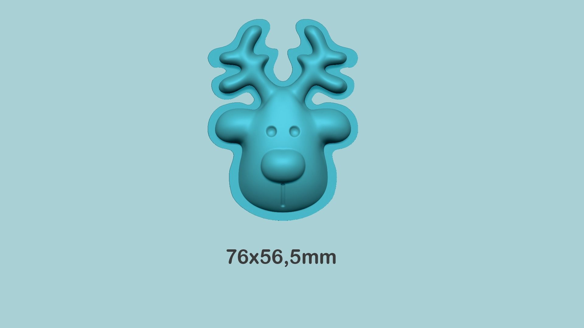 Christmas Reindeer Face - Molding Arrangement EVA Foam Craft 3D print model_20