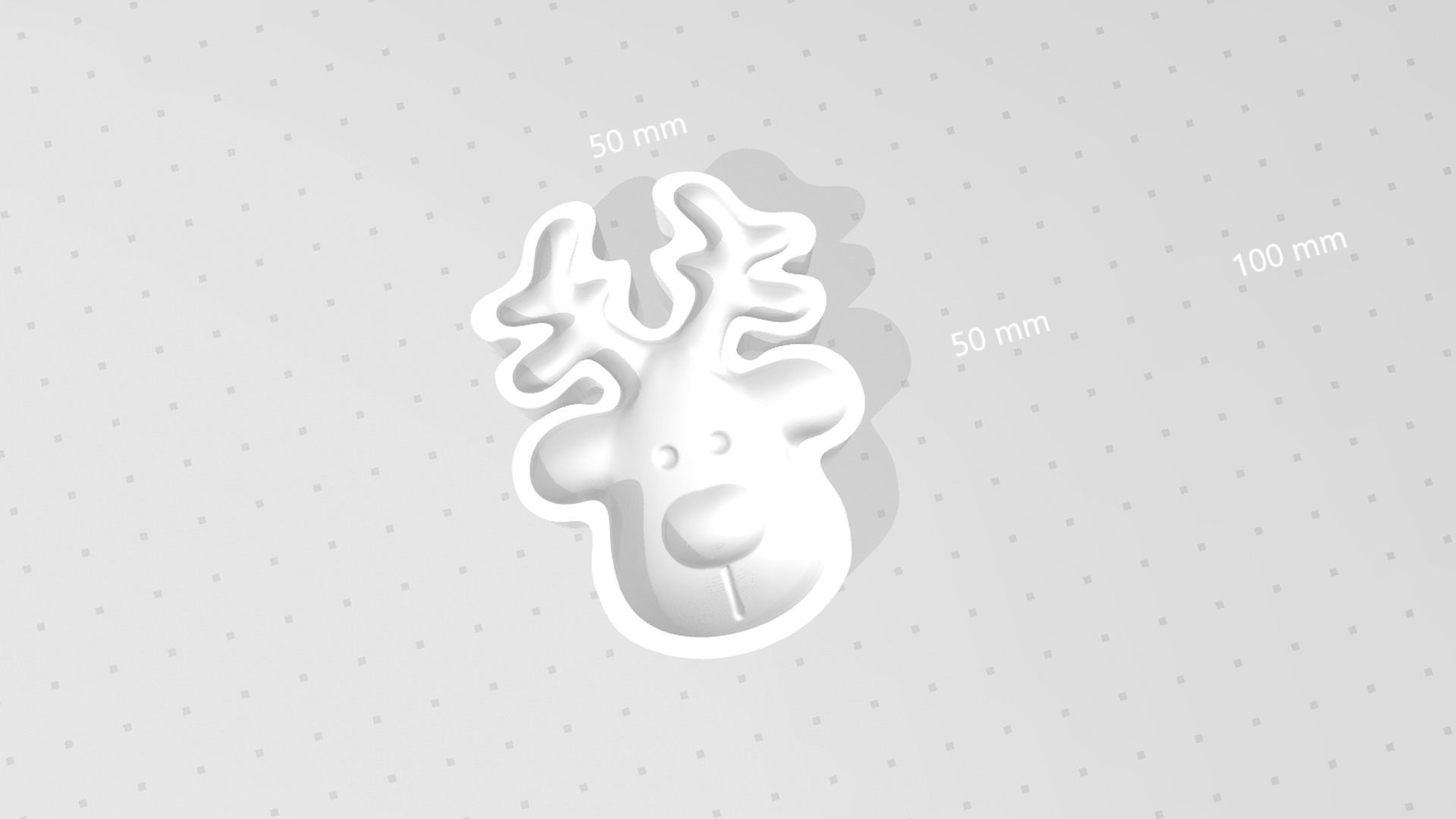 Christmas Reindeer Face - Molding Arrangement EVA Foam Craft 3D print model_17