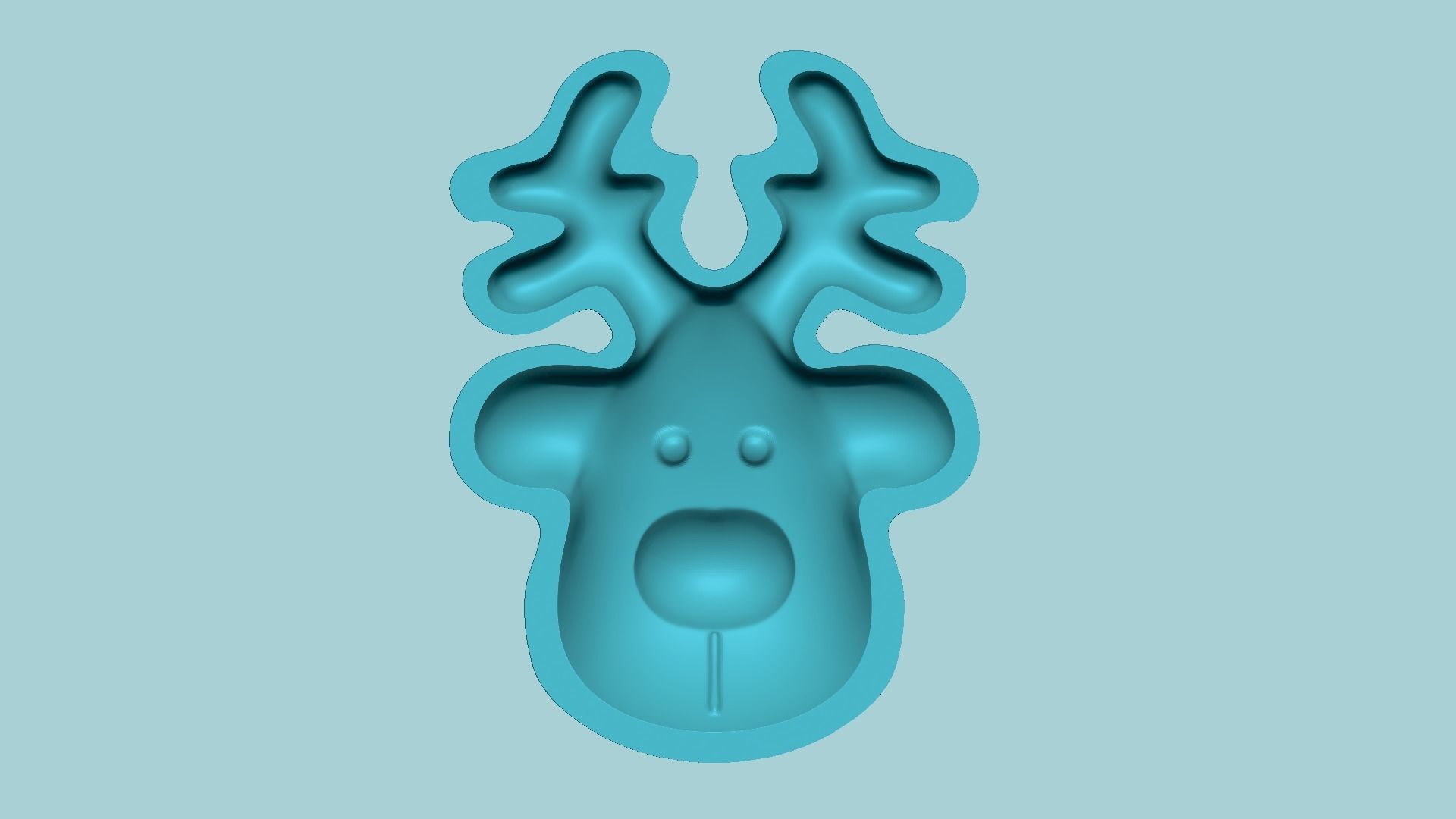 Christmas Reindeer Face - Molding Arrangement EVA Foam Craft 3D print model_6