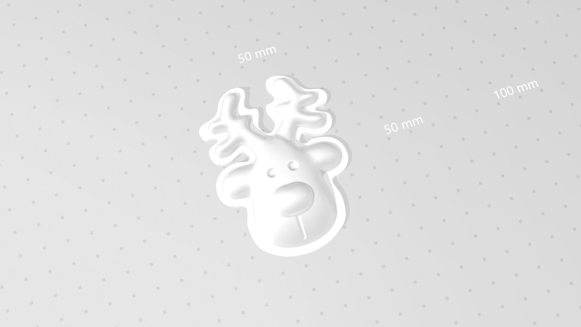 Christmas Reindeer Face - Molding Arrangement EVA Foam Craft 3D print model_14