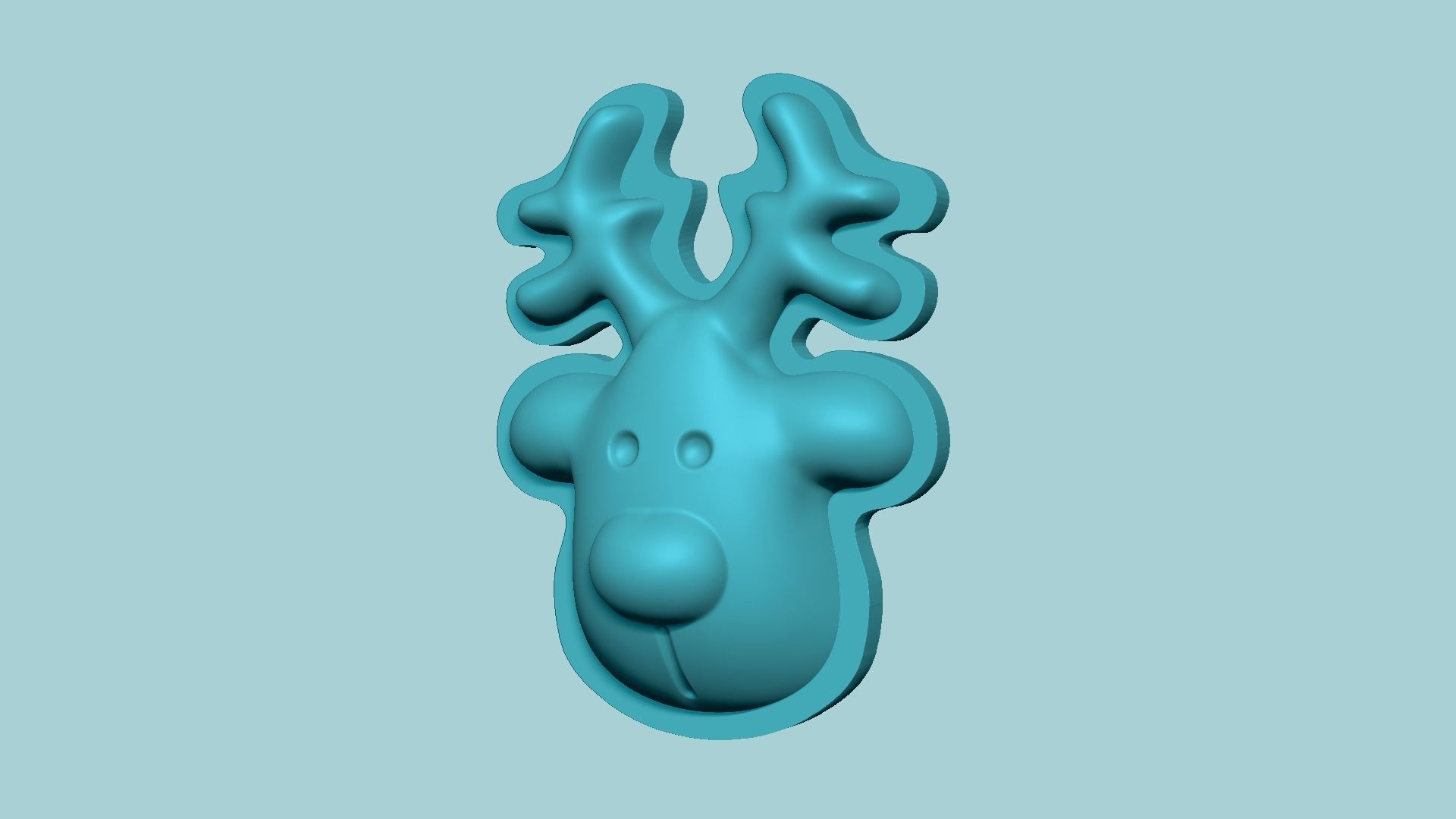 Christmas Reindeer Face - Molding Arrangement EVA Foam Craft 3D print model_3