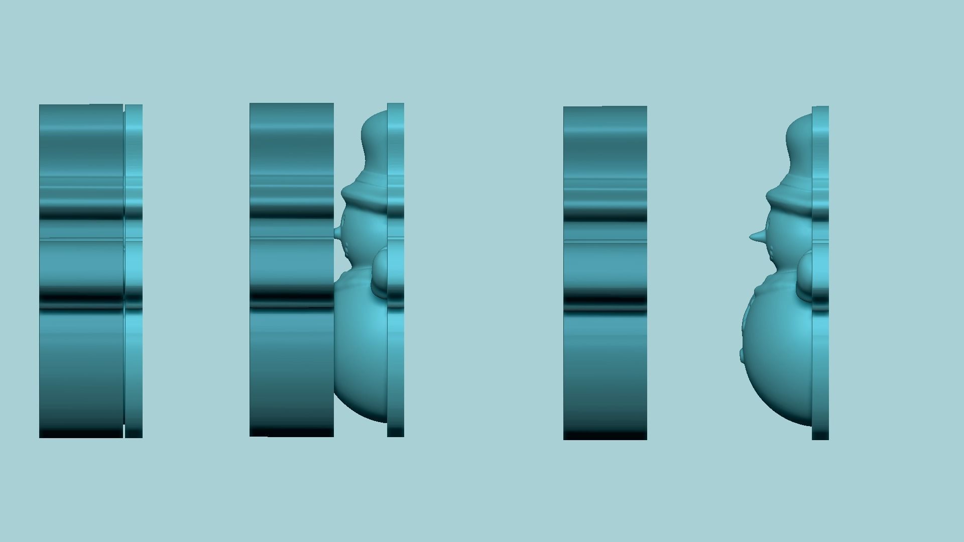 Christmas Snowman - Molding Arrangement EVA Foam Craft 3D print model_11