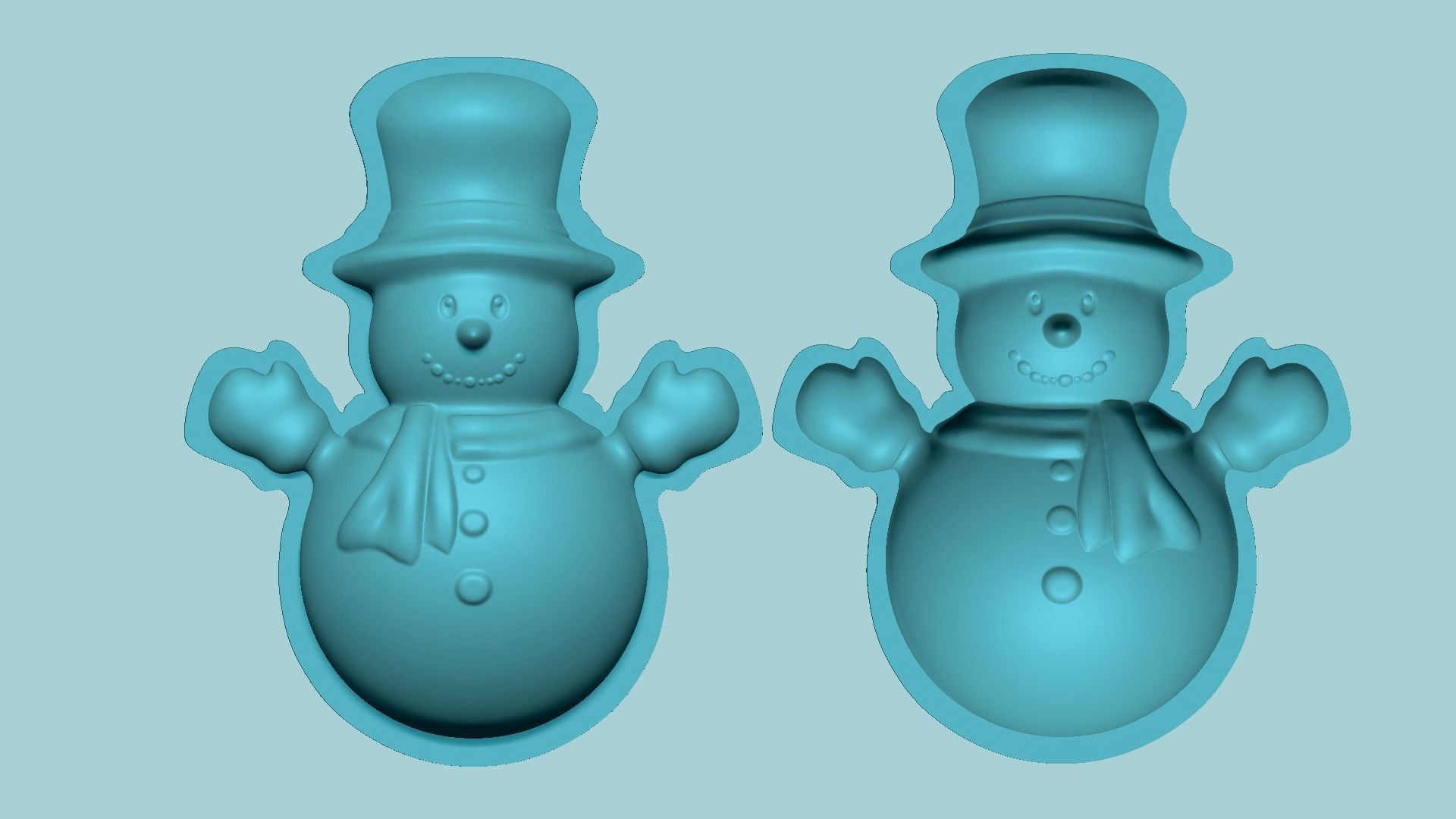 Christmas Snowman - Molding Arrangement EVA Foam Craft 3D print model_1