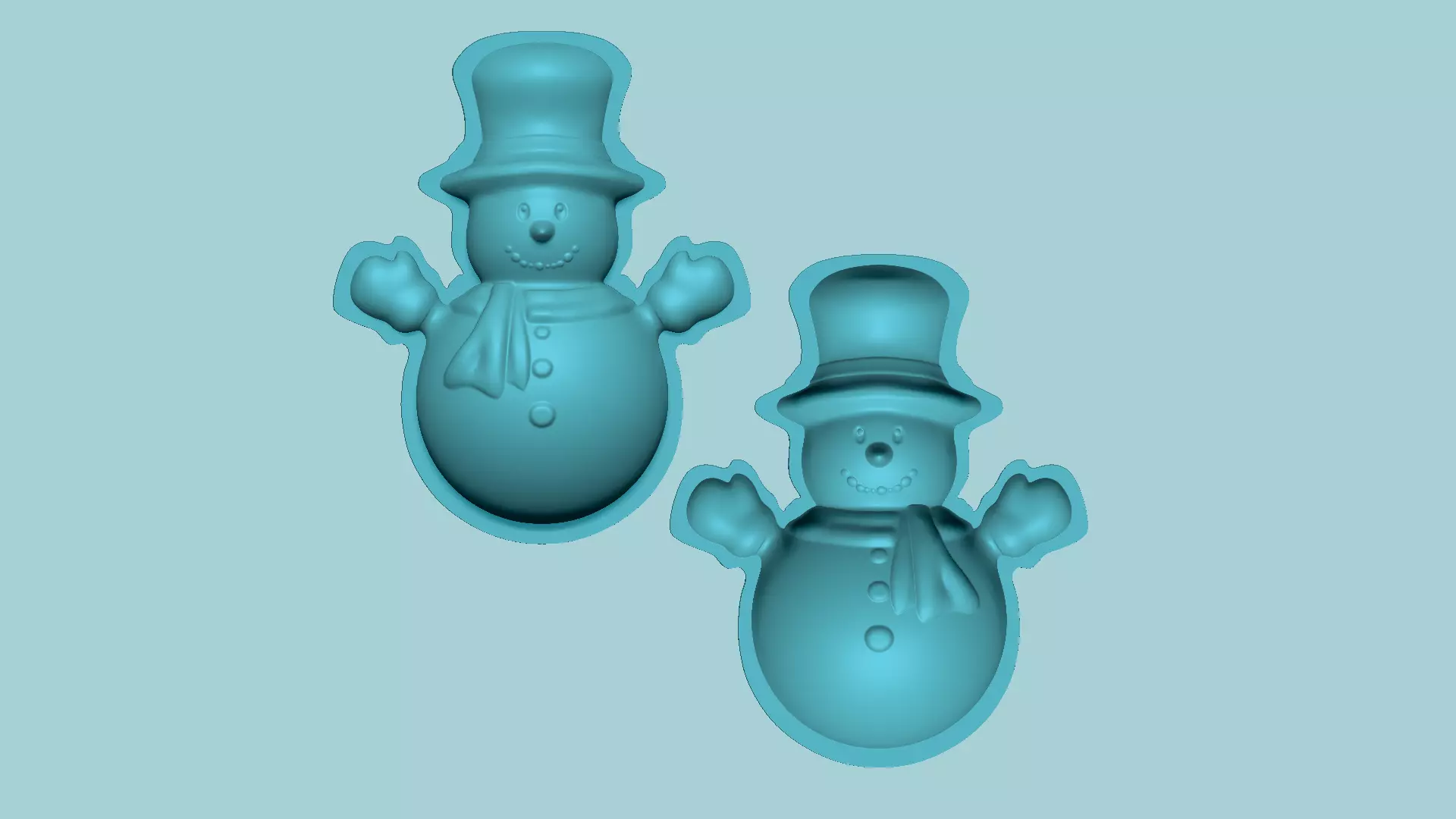 Christmas Snowman - Molding Arrangement EVA Foam Craft 3D print model_0