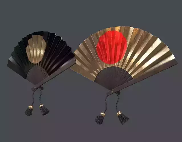 Japanese War Fan Prop PBR