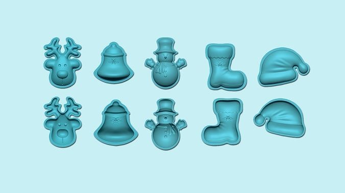 05 Items - Christmas Kit - Molding Arrangement EVA Foam Craft 3D Model Collection