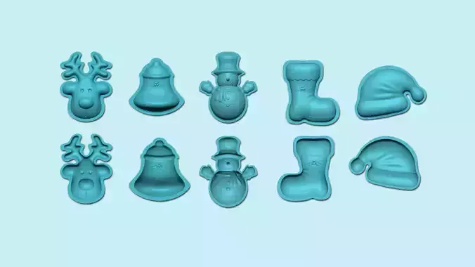 05 Items - Christmas Kit - Molding Arrangement EVA Foam Craft 3D Model Collection
