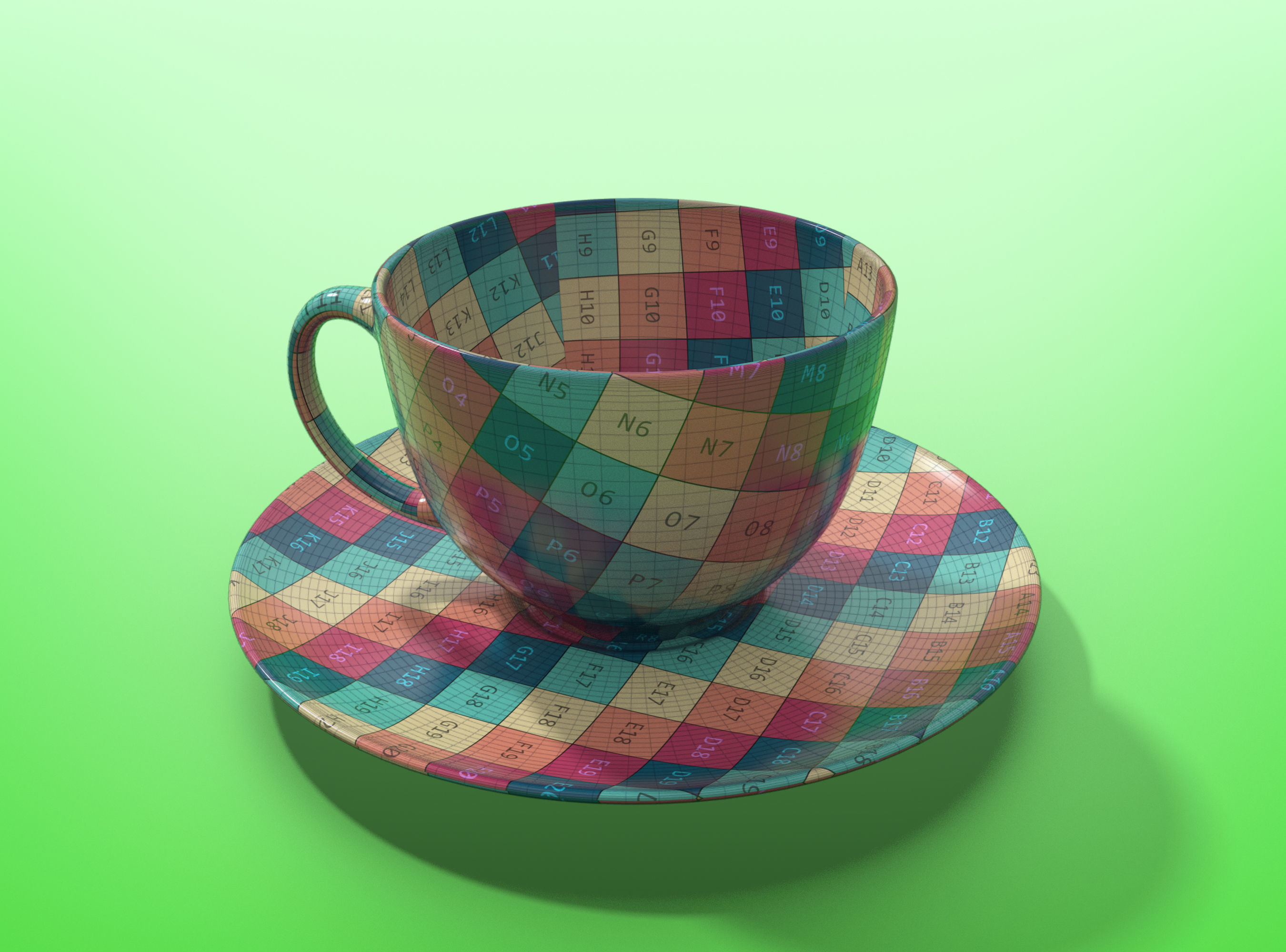 Teacup and Saucer 3D model_8