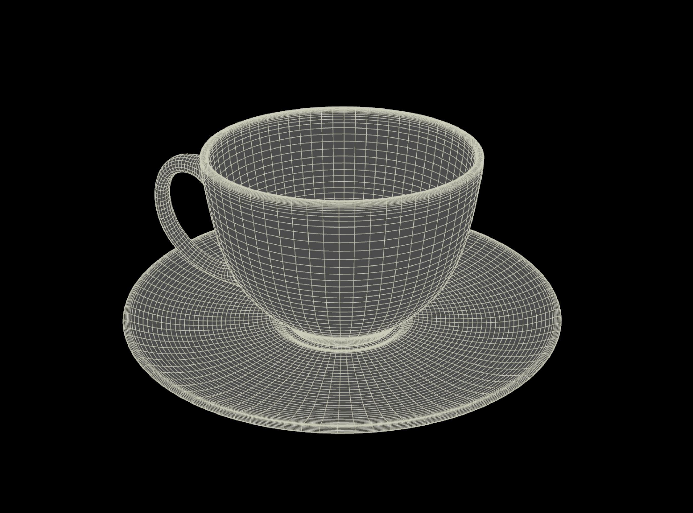 Teacup and Saucer 3D model_16