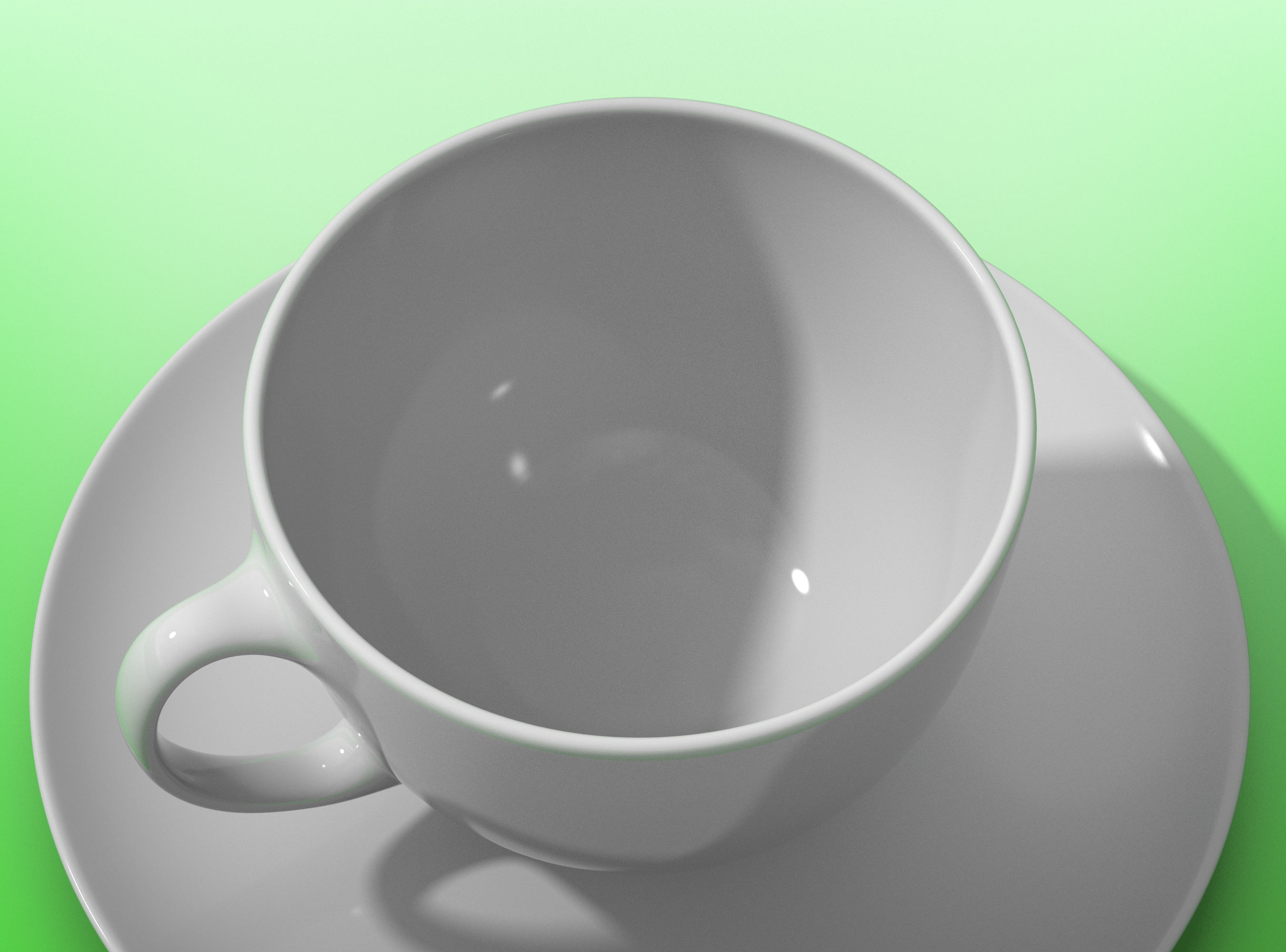 Teacup and Saucer 3D model_3
