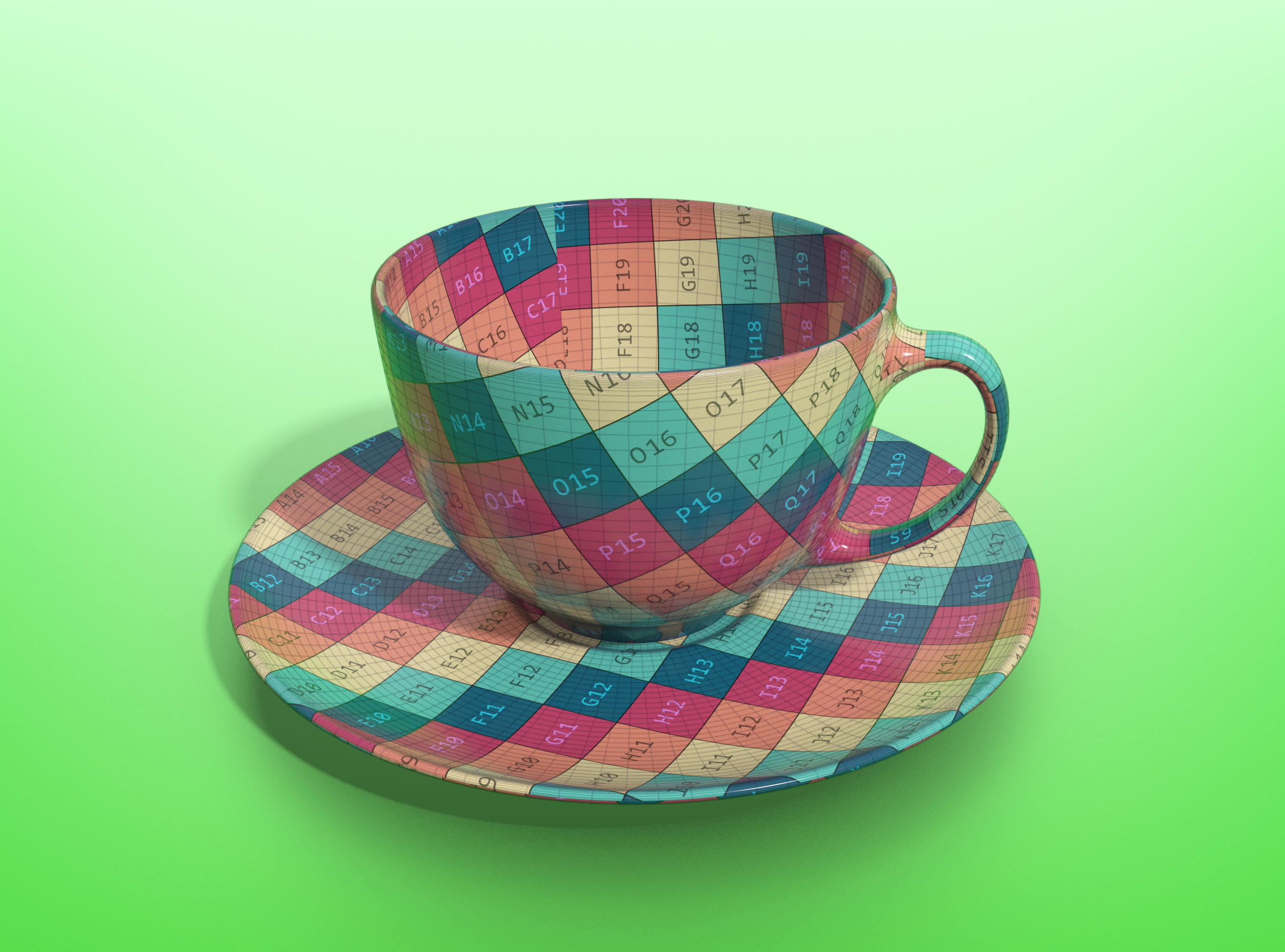 Teacup and Saucer 3D model_7