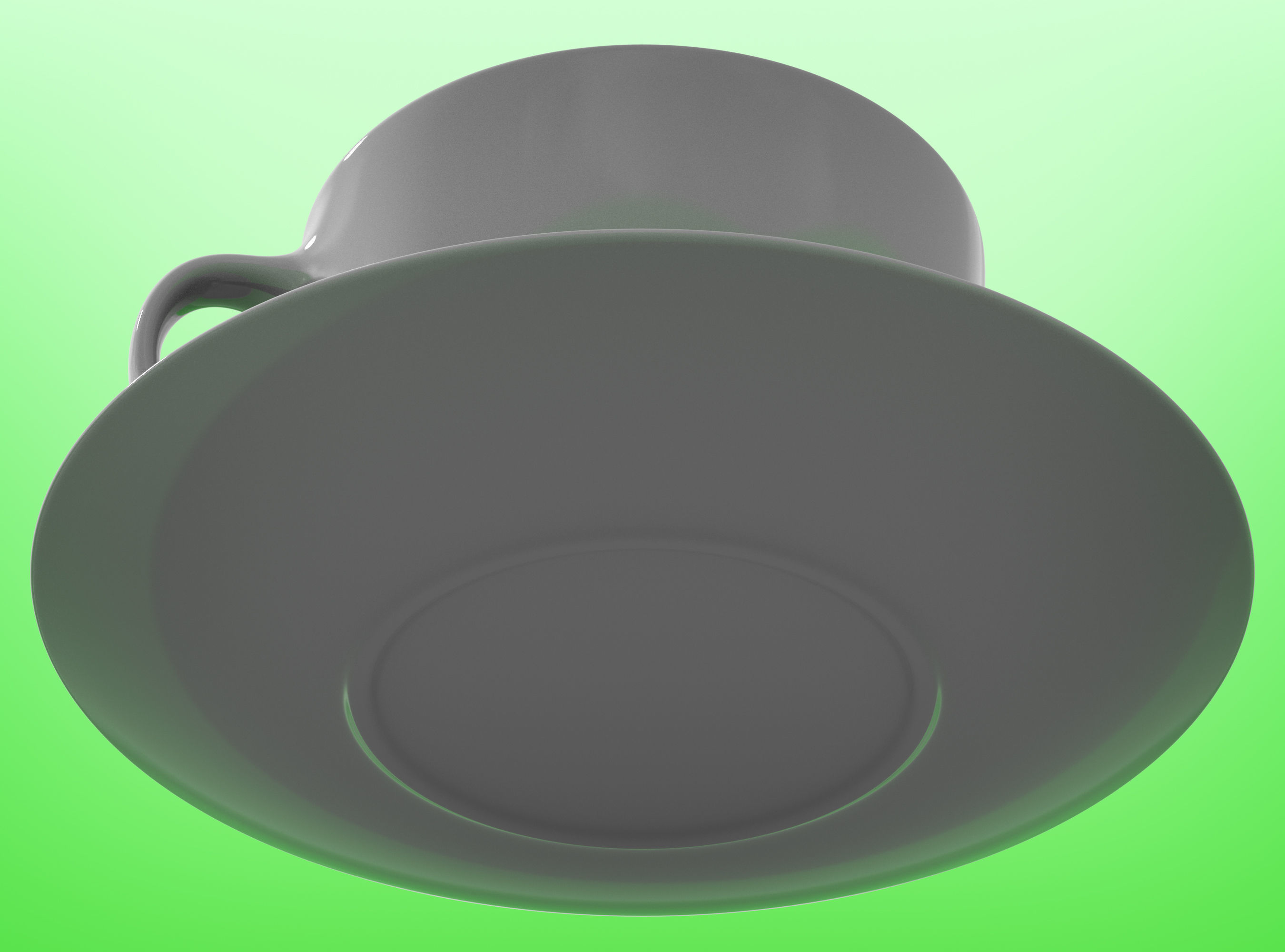 Teacup and Saucer 3D model_2