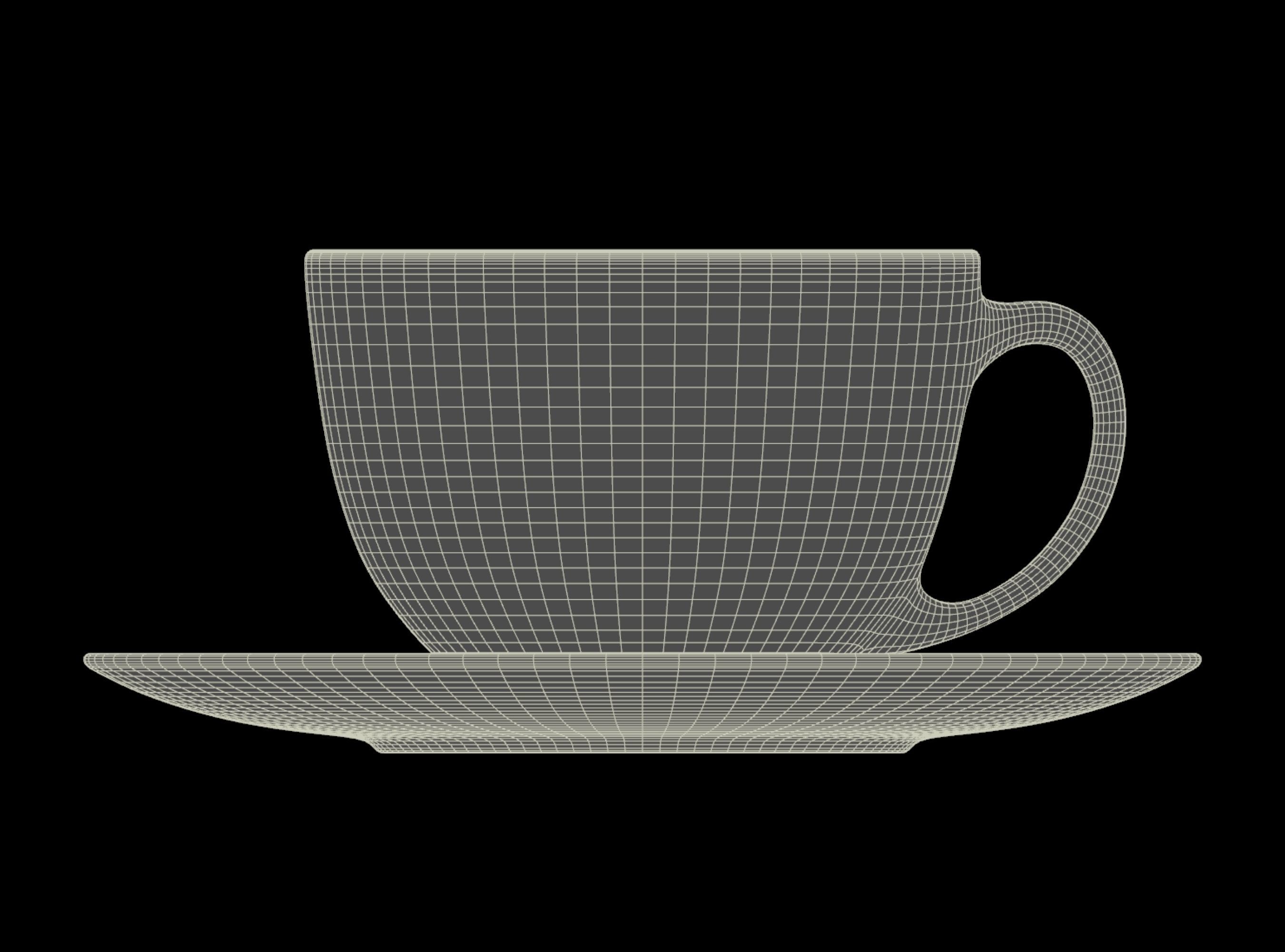 Teacup and Saucer 3D model_21