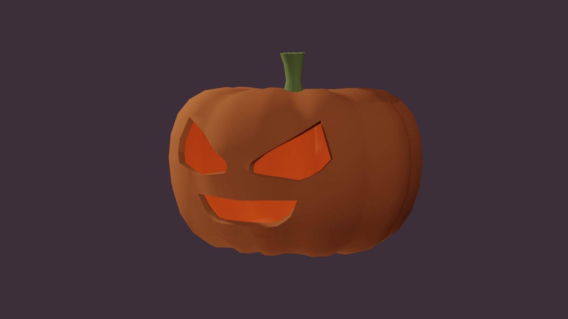 Low-Poly Halloween Pumpkin Low-poly 3D model_8