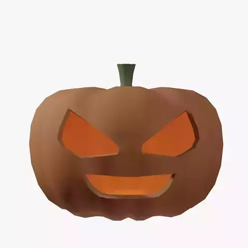 Low-Poly Halloween Pumpkin