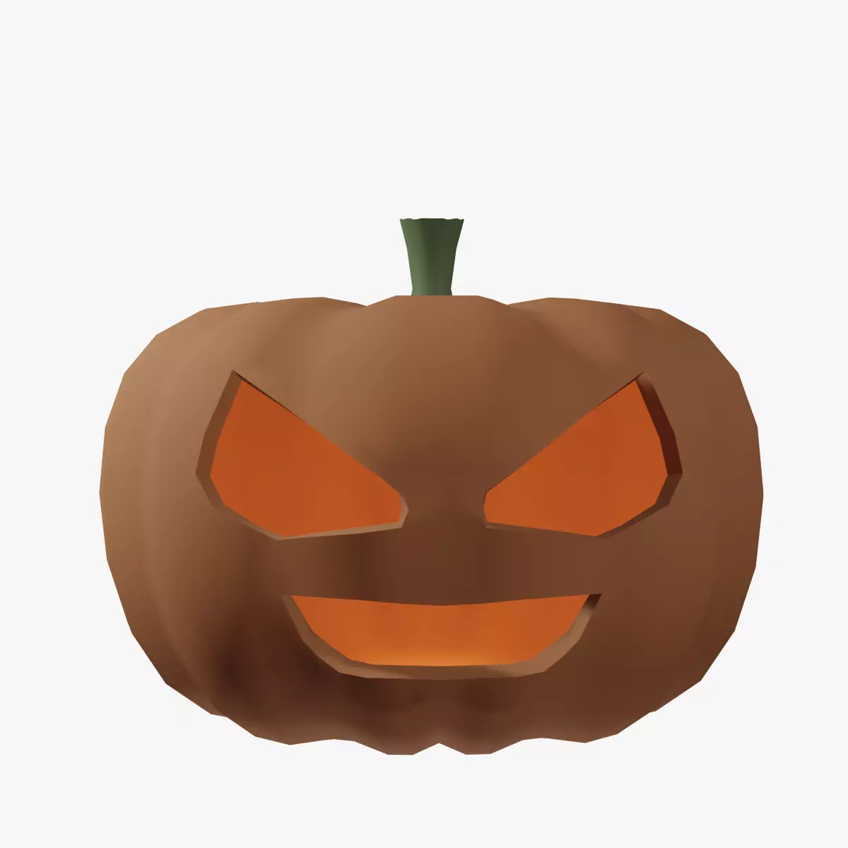 Low-Poly Halloween Pumpkin Low-poly 3D model_0