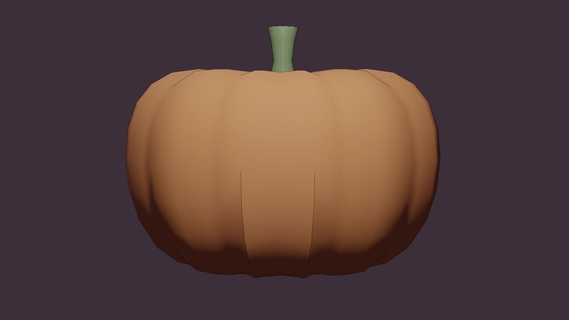 Low-Poly Halloween Pumpkin Low-poly 3D model_7