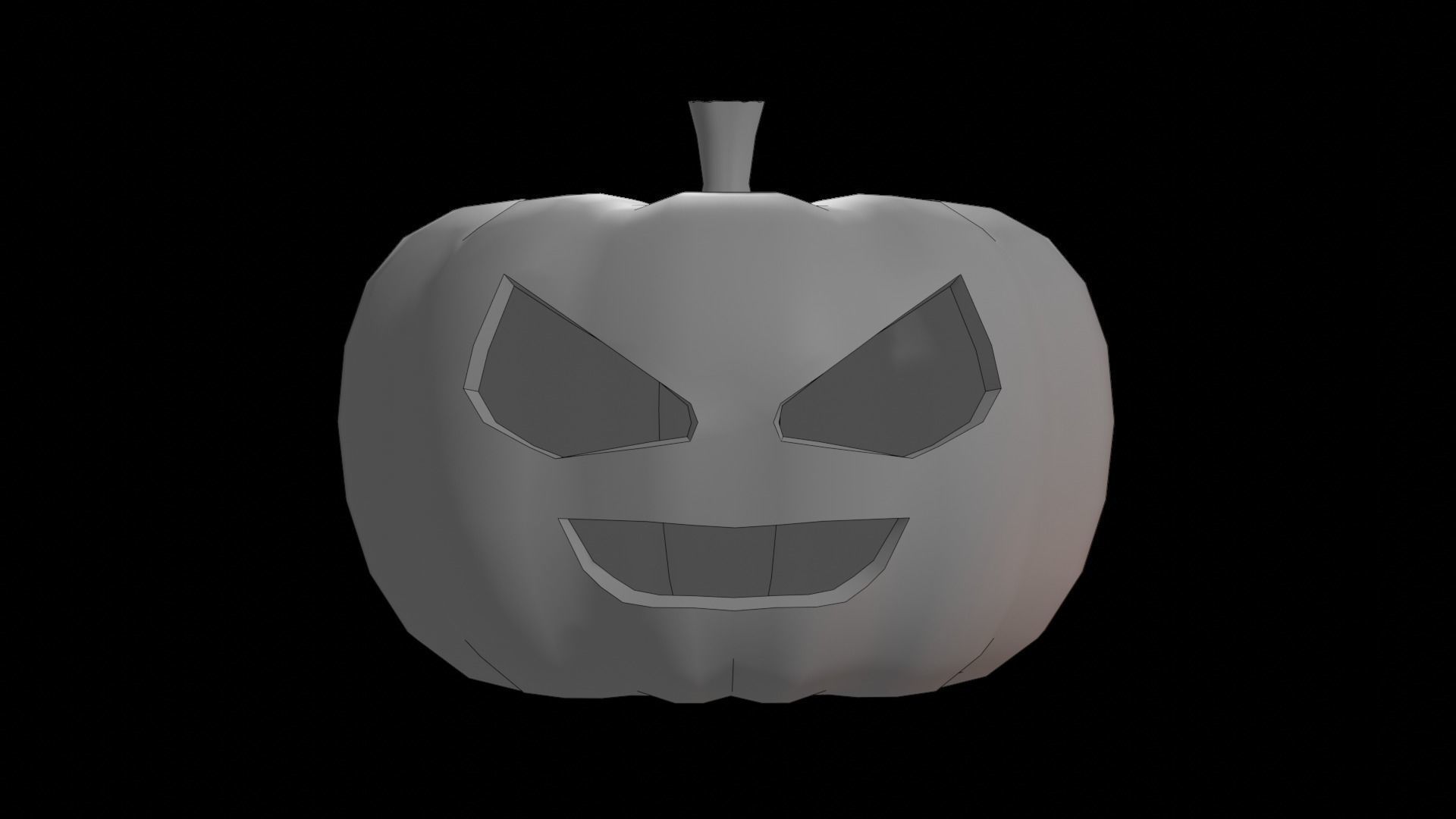 Low-Poly Halloween Pumpkin Low-poly 3D model_4