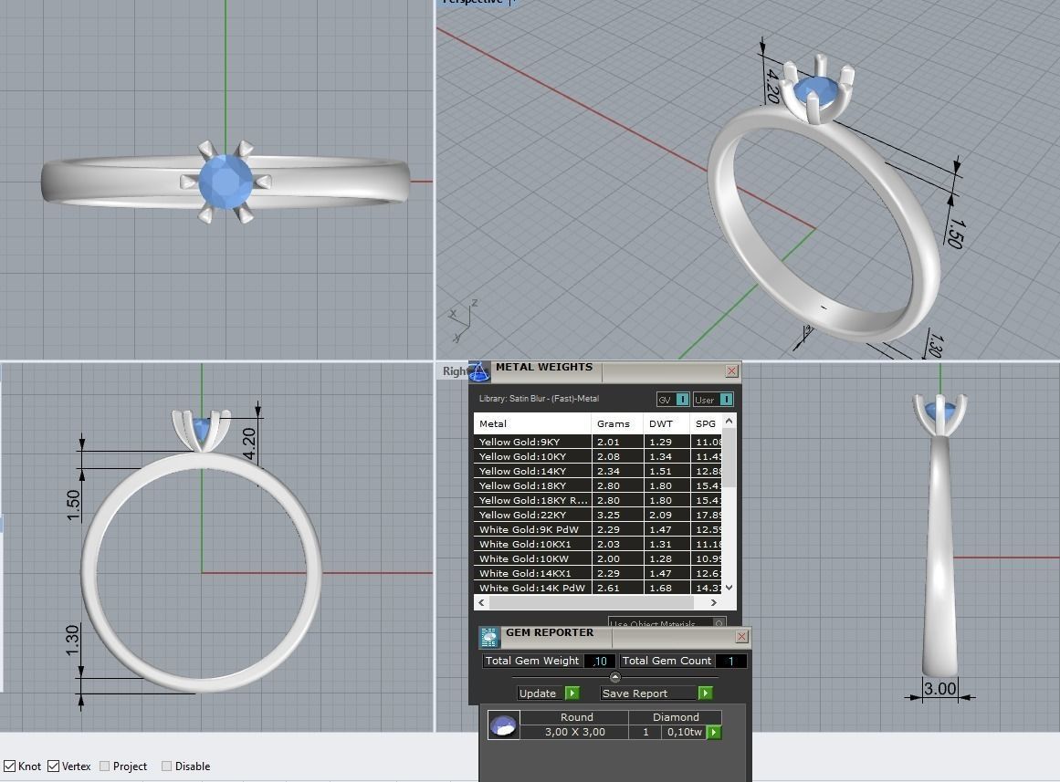 Engagement ring  3D print model_3