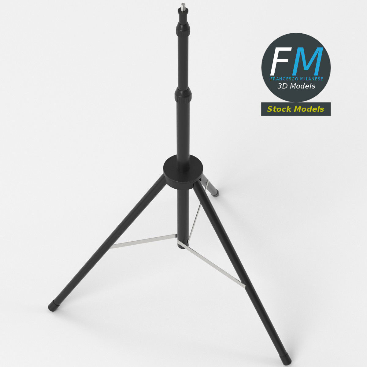 Extendable tripod stand 3 3D model_5