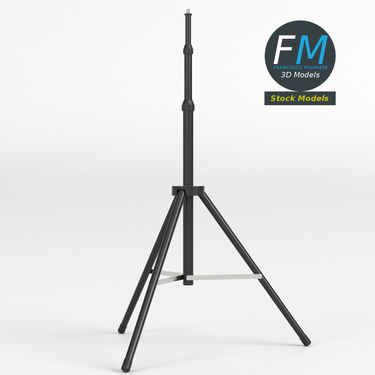 Extendable tripod stand 3 3D model_3