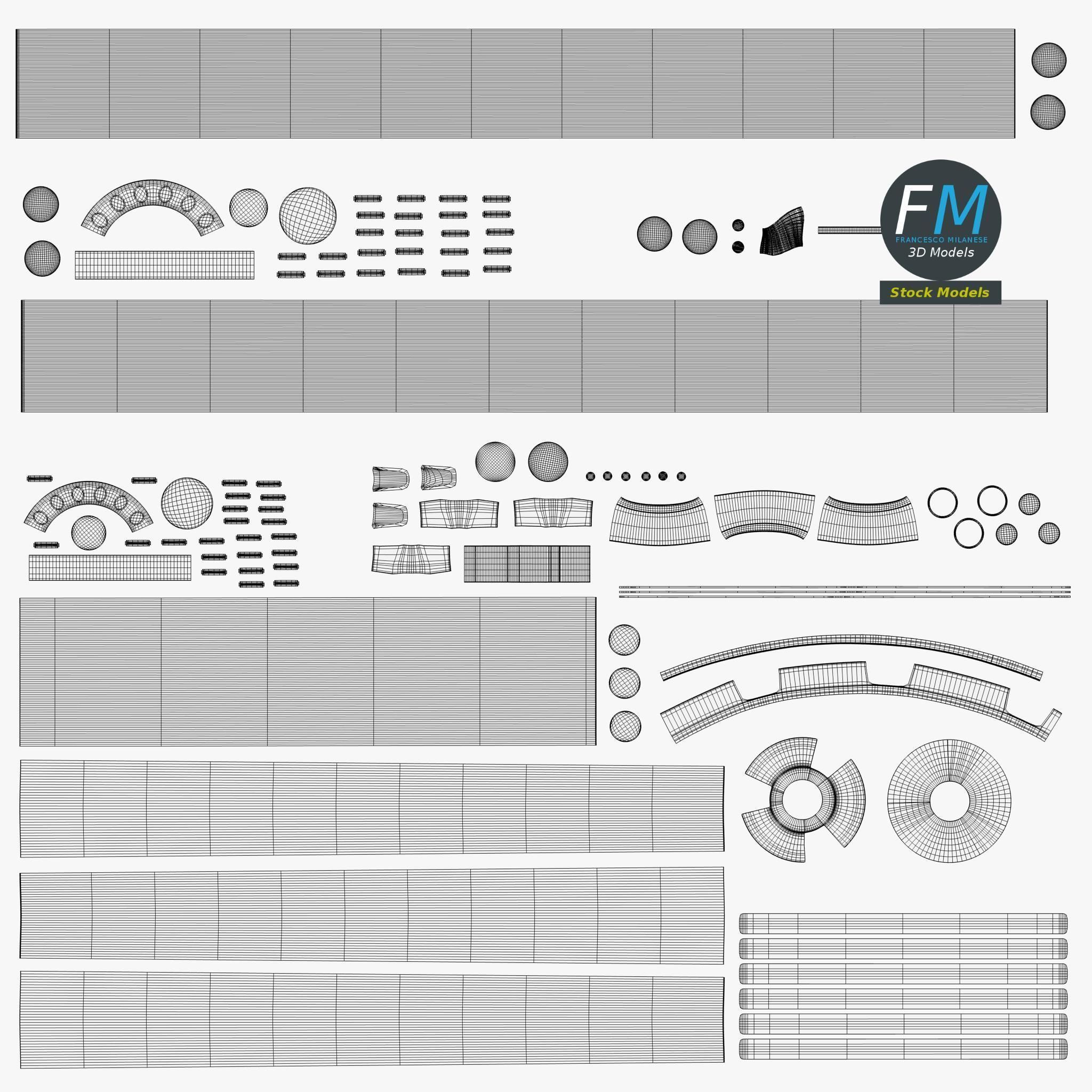 Extendable tripod stand 3 3D model_11