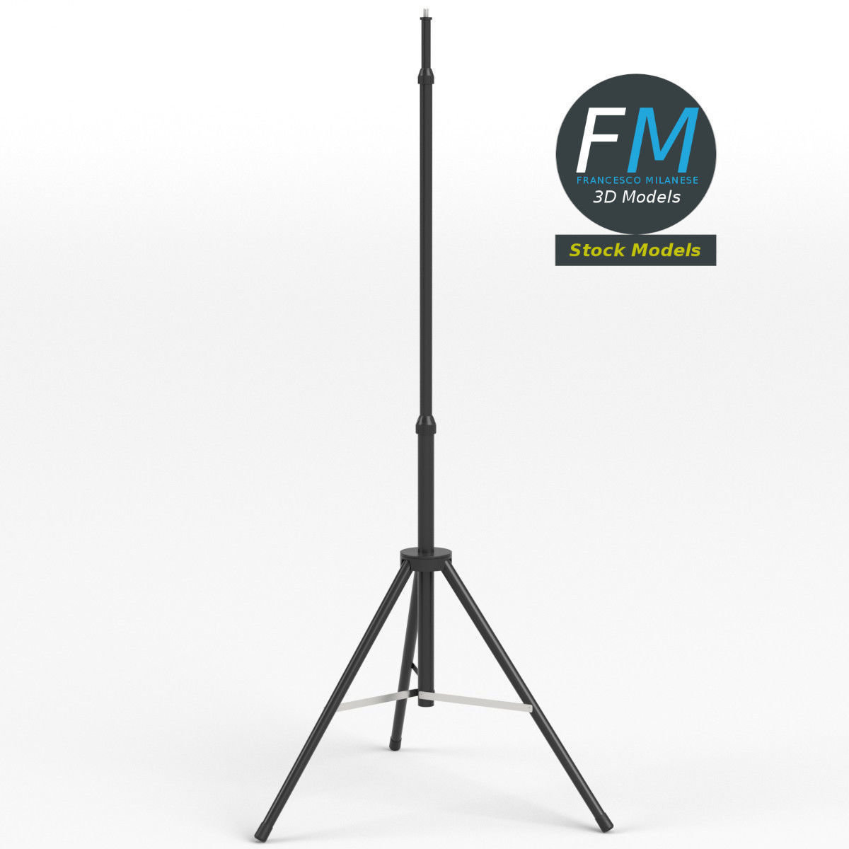 Extendable tripod stand 3 3D model_4