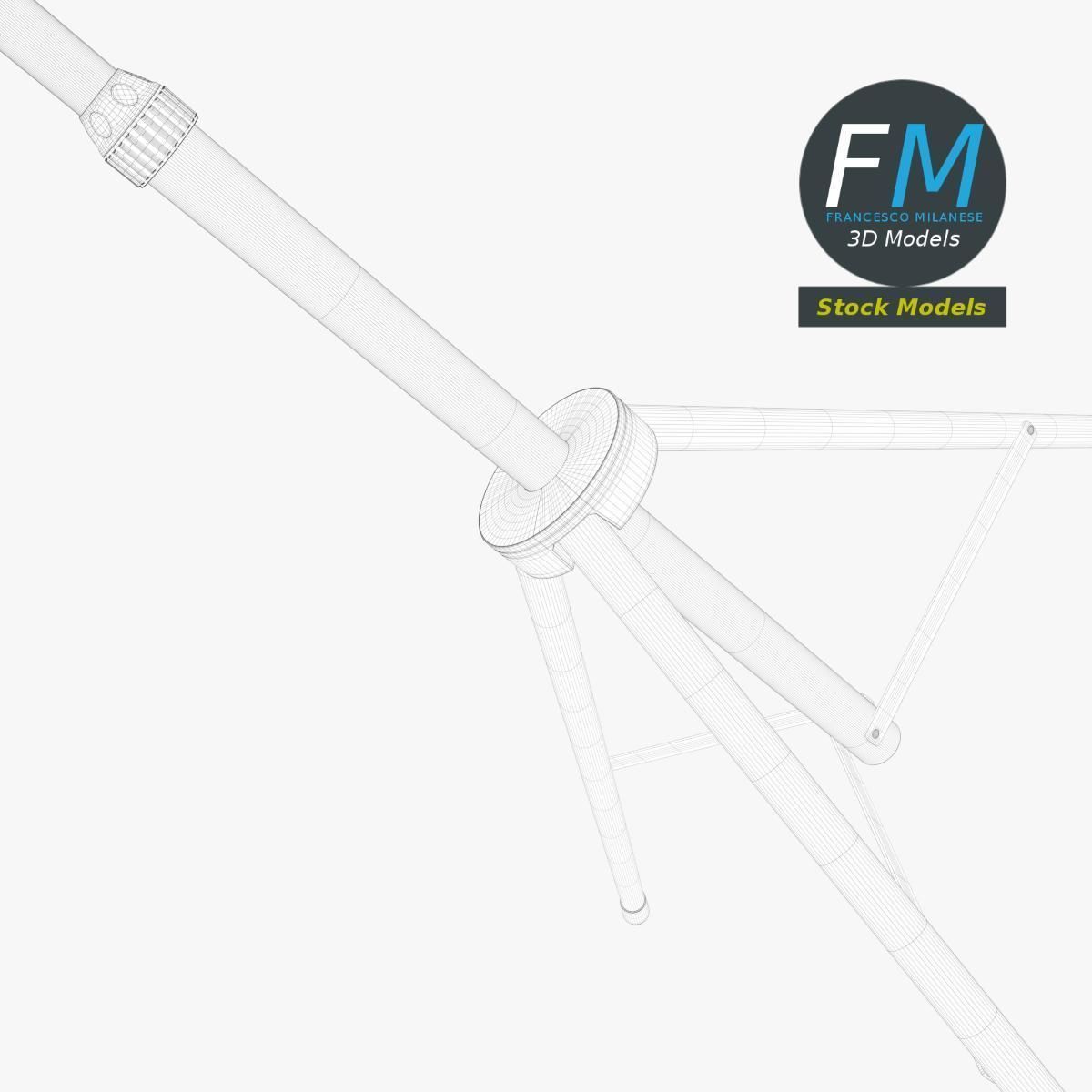 Extendable tripod stand 3 3D model_8