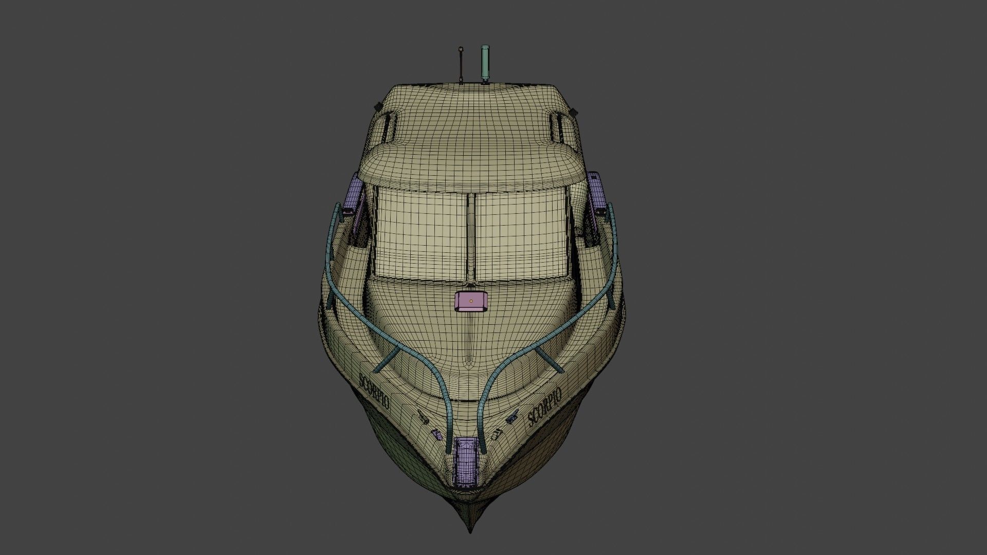 Scorpio Boat 3D model_21