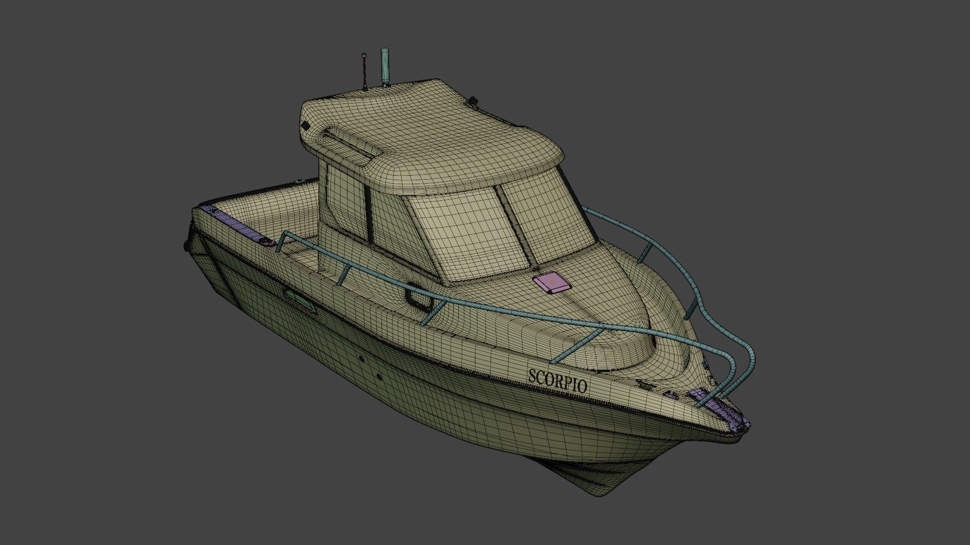 Scorpio Boat 3D model_12