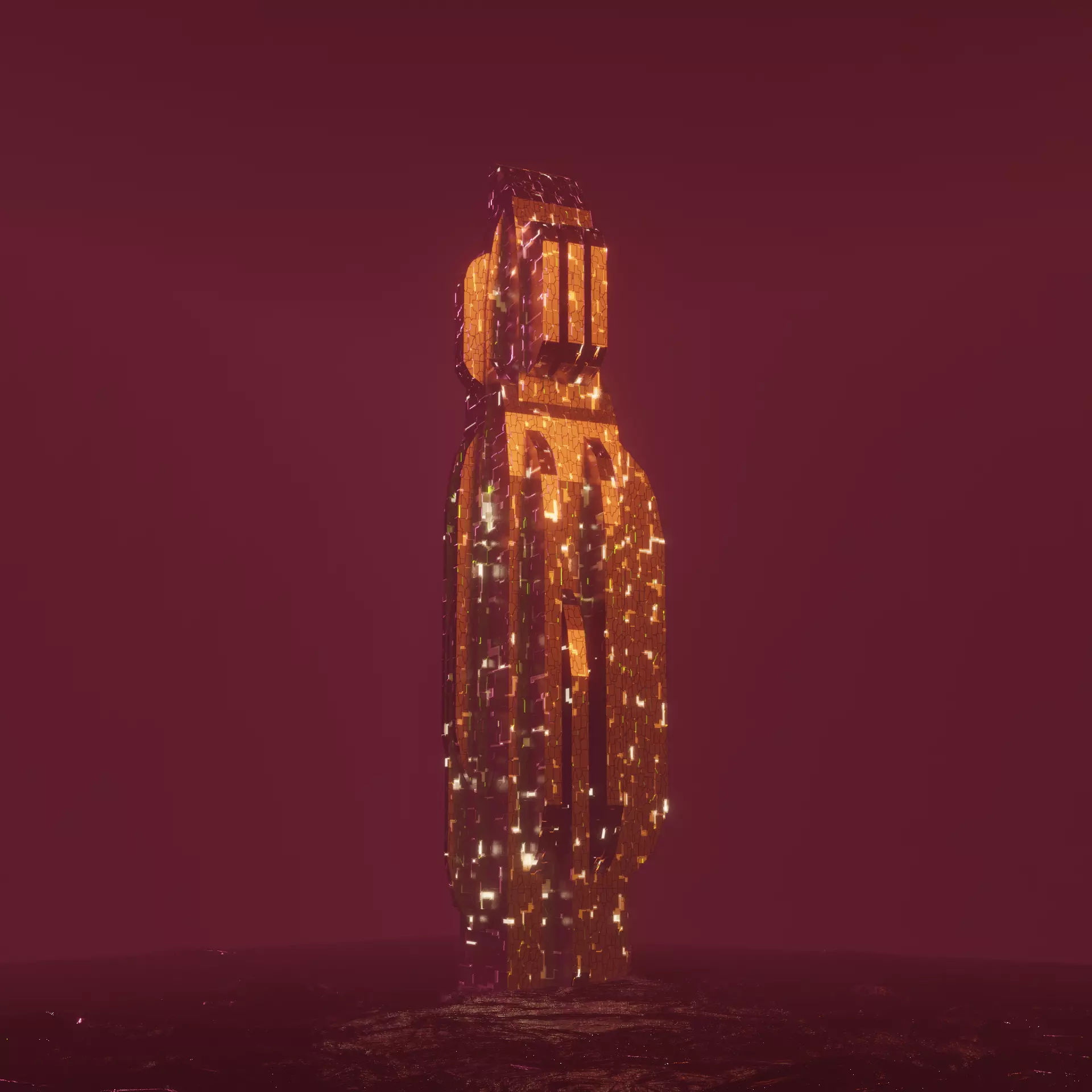 The scifi building Free low-poly 3D model