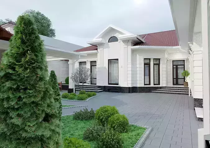 Neoclassic house facade