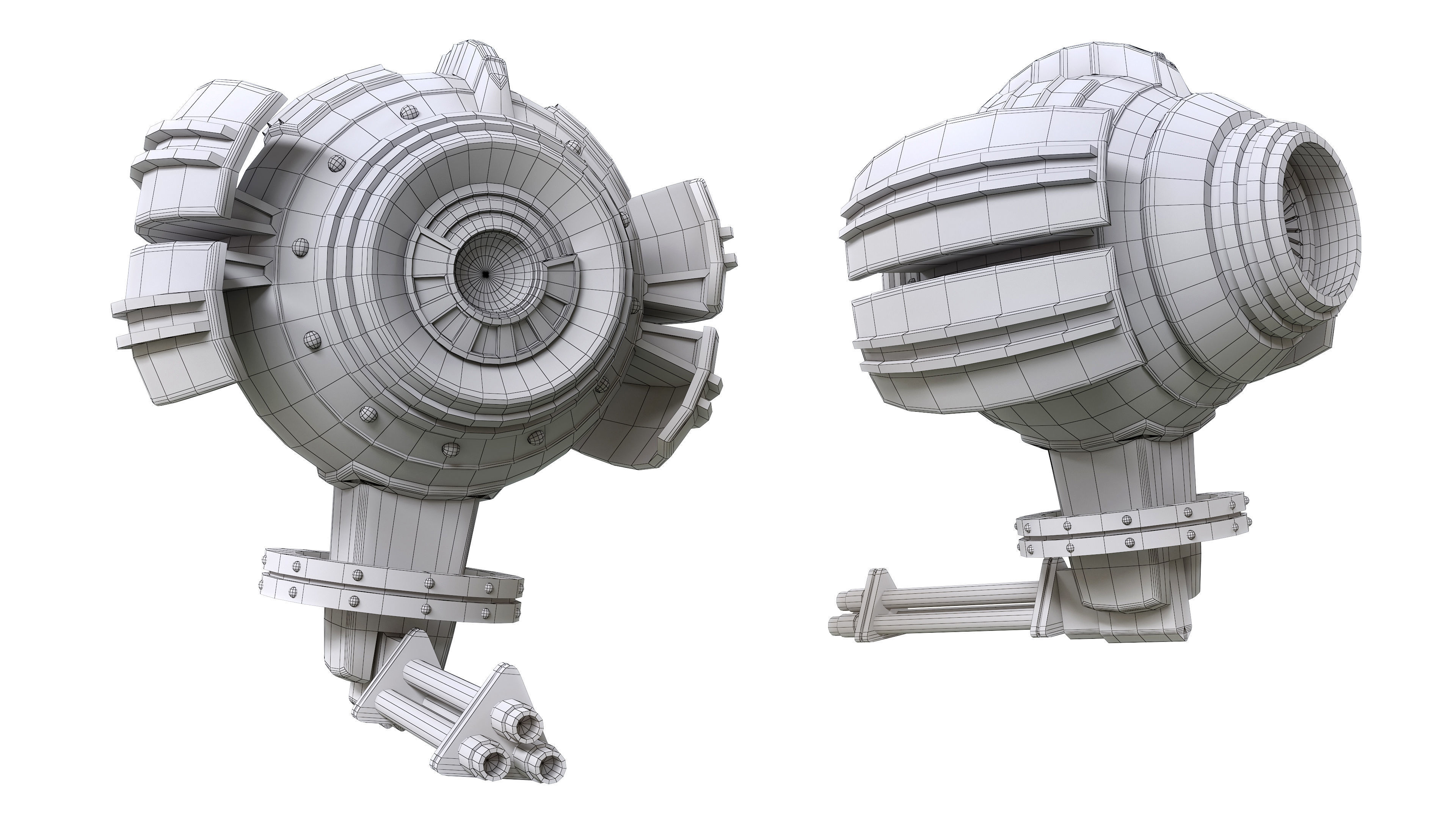 DRONE futuristic looking device Low-poly 3D model_1