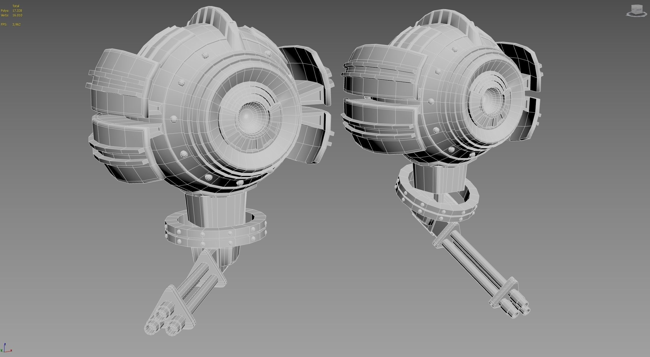 DRONE futuristic looking device Low-poly 3D model_10