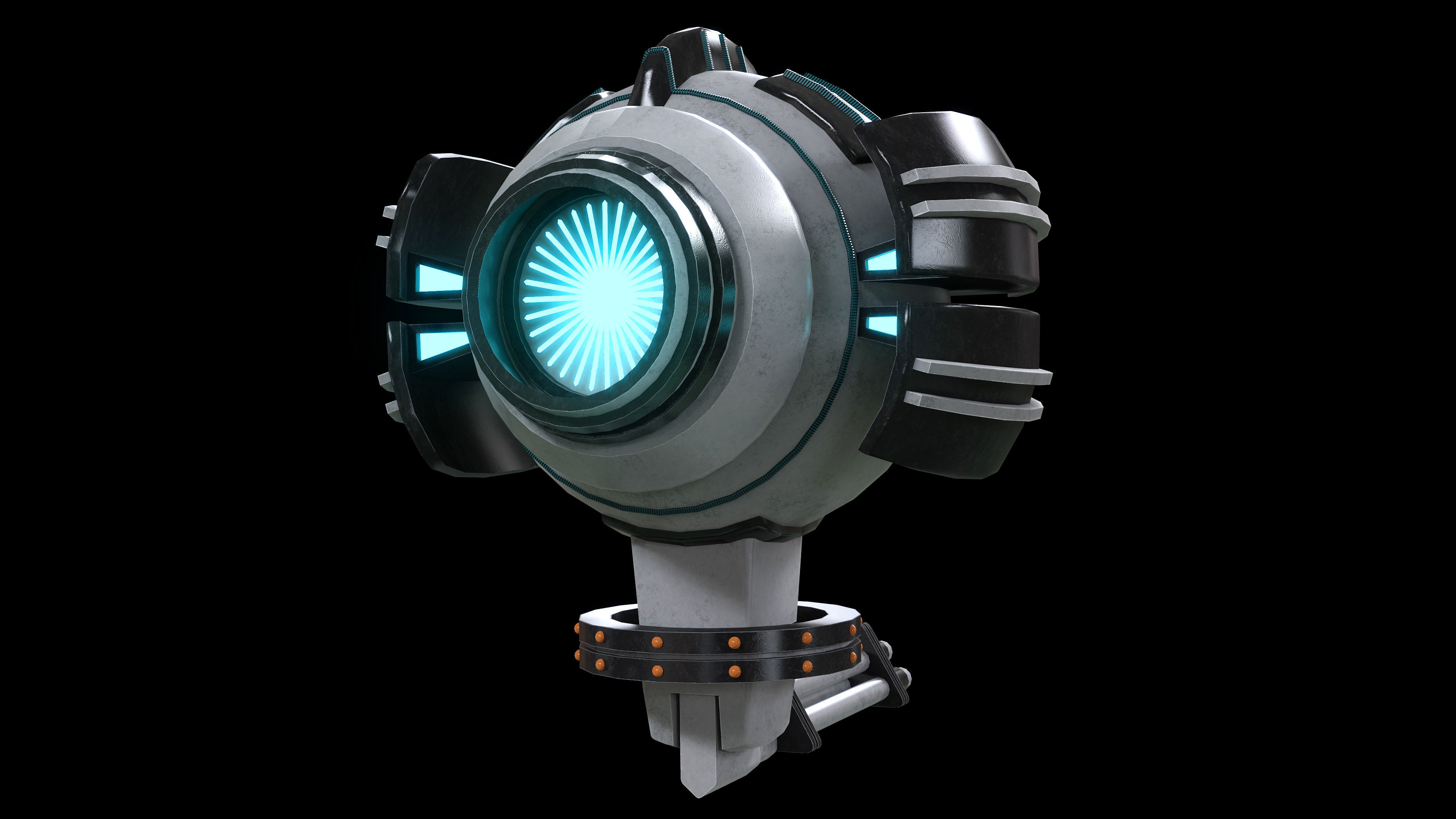 DRONE futuristic looking device Low-poly 3D model_6